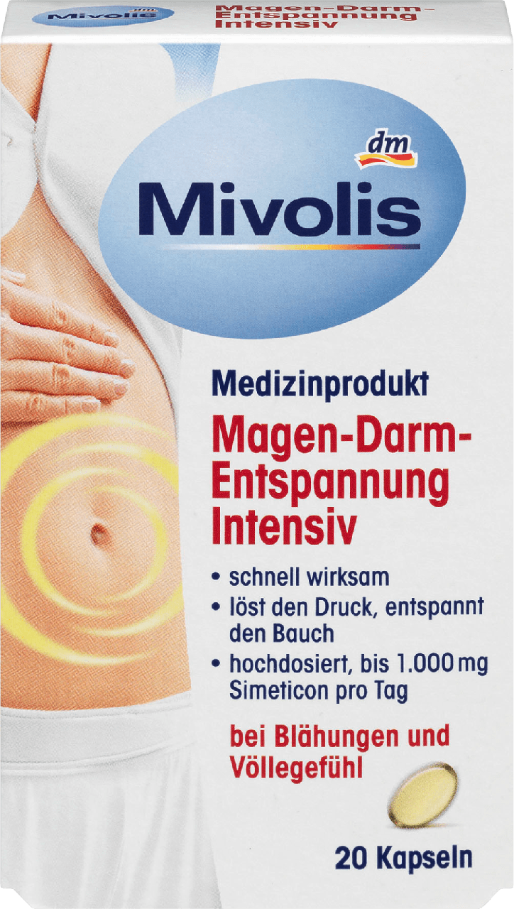 

Биологически активная добавка Mivolis Magen-Darm-Entspannungs-Kapseln Intensiv, 20 шт.