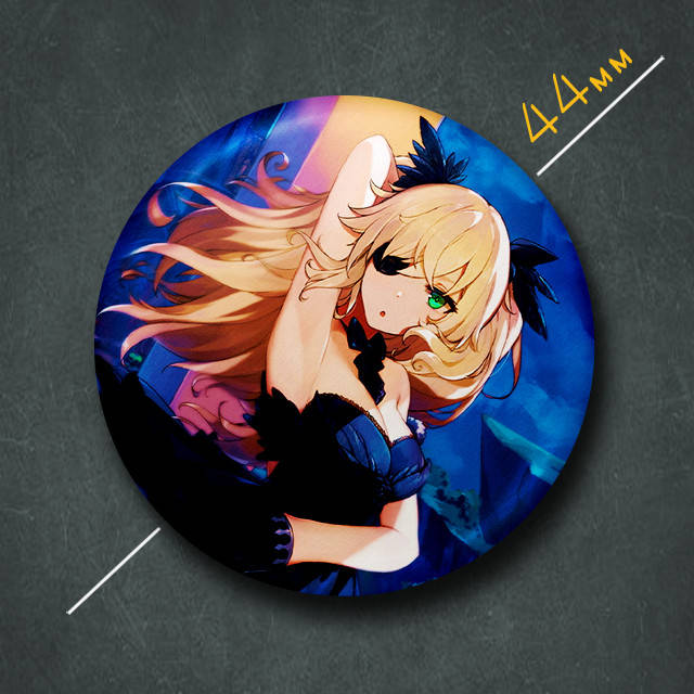 

"Фишль фон Люфтшлосс-Нарфидорт (Геншин / Genshin)" значок круглый на булавке Ø44 мм