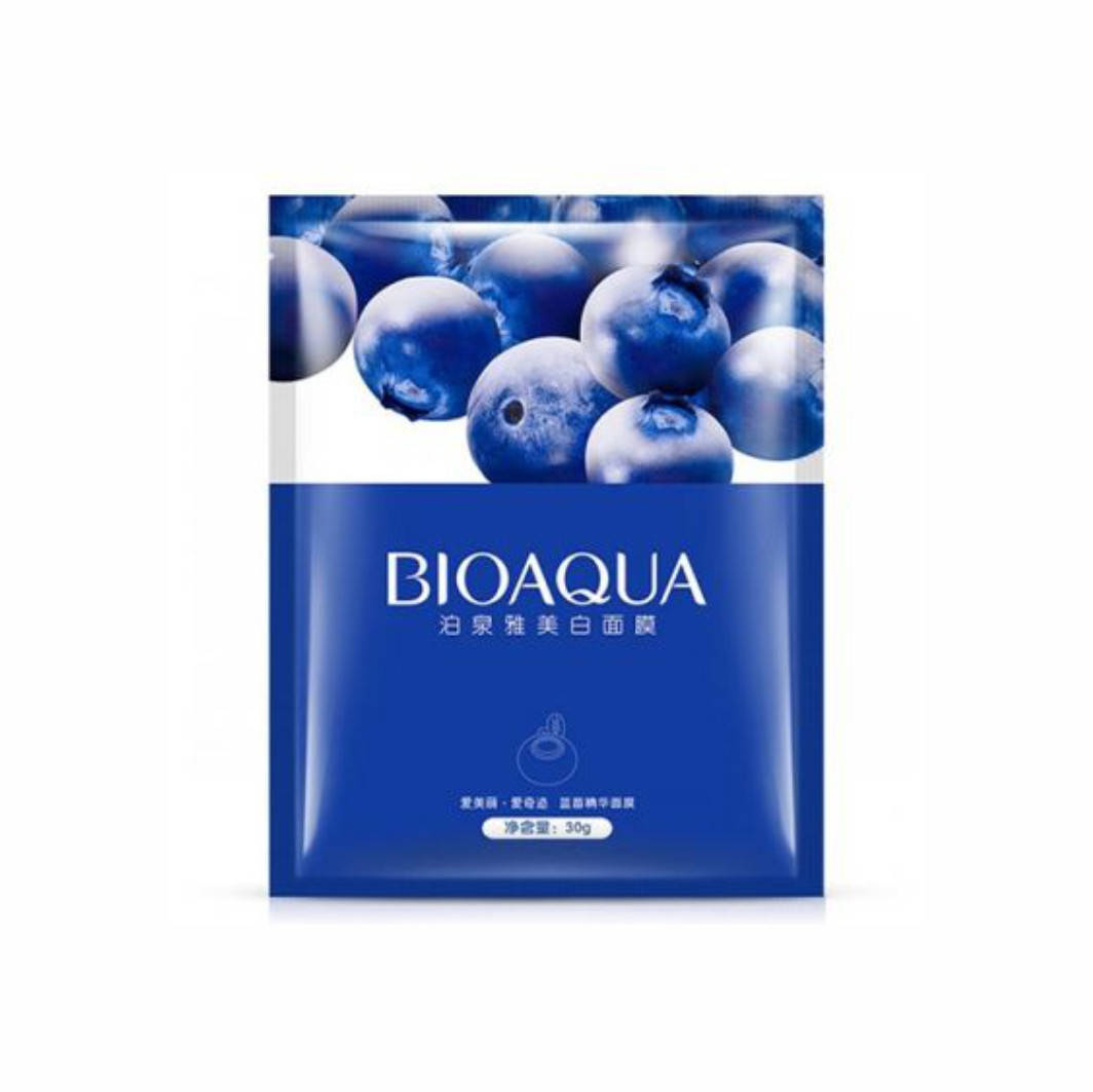 

Отбеливающая маска для лица с черникой Bioaqua Blueberry Facial Mask
