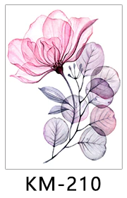 

Флеш тату. 21*15 см. Временная. Переводная. Цветы, Нежные, KM-210 (S)