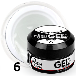 

Гель №6 для наращивания прозрачный, однофазный 30ml