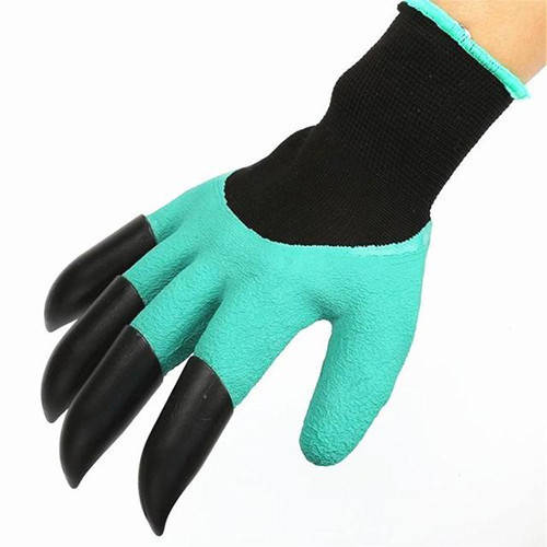 

Садовые перчатки грабли с когтями 2 в 1 Garden Gloves, Зелёный