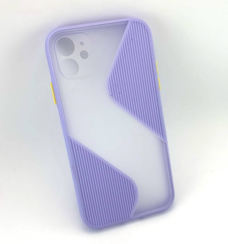 

Чехол на iPhone 11 накладка бампер противоударный 2в1 Shadov Matte Case сиреневый