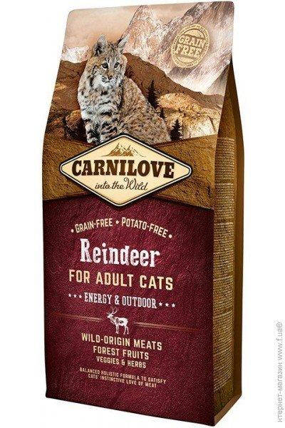 

Carnilove Cat Reindeer 6кг - корм для активных кошек с мясом северного оленя