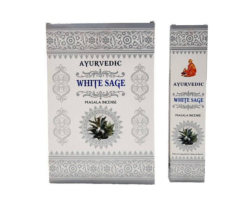 

Благовония Белый шалфей Аюрведик 15 шт (Masala incense White Sage Ayurvedic)