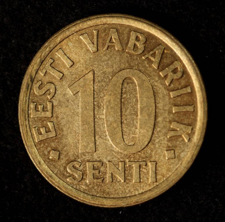 

Монета Эстонии 10 сентов 2008 г.