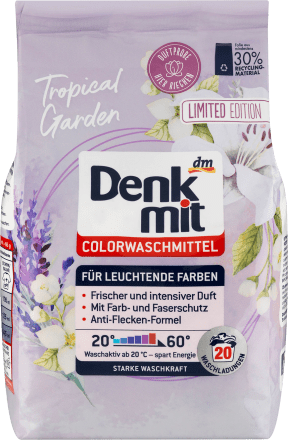 

Порошок для стирки цветных таней Denkmit Colorwaschmittel Pulver Tropical Garden20 пр.