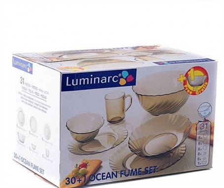 

Столовый сервиз из дымчатого стекла Luminarc Ocean Eclipse 31 предмета (L5109)