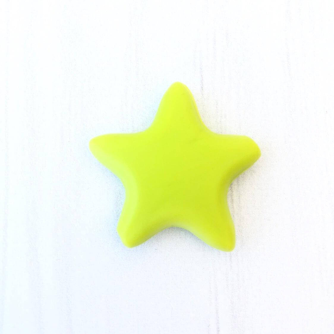 

Звезда острокон. (салатовая), бусины из пищевого силикона, Салатовый