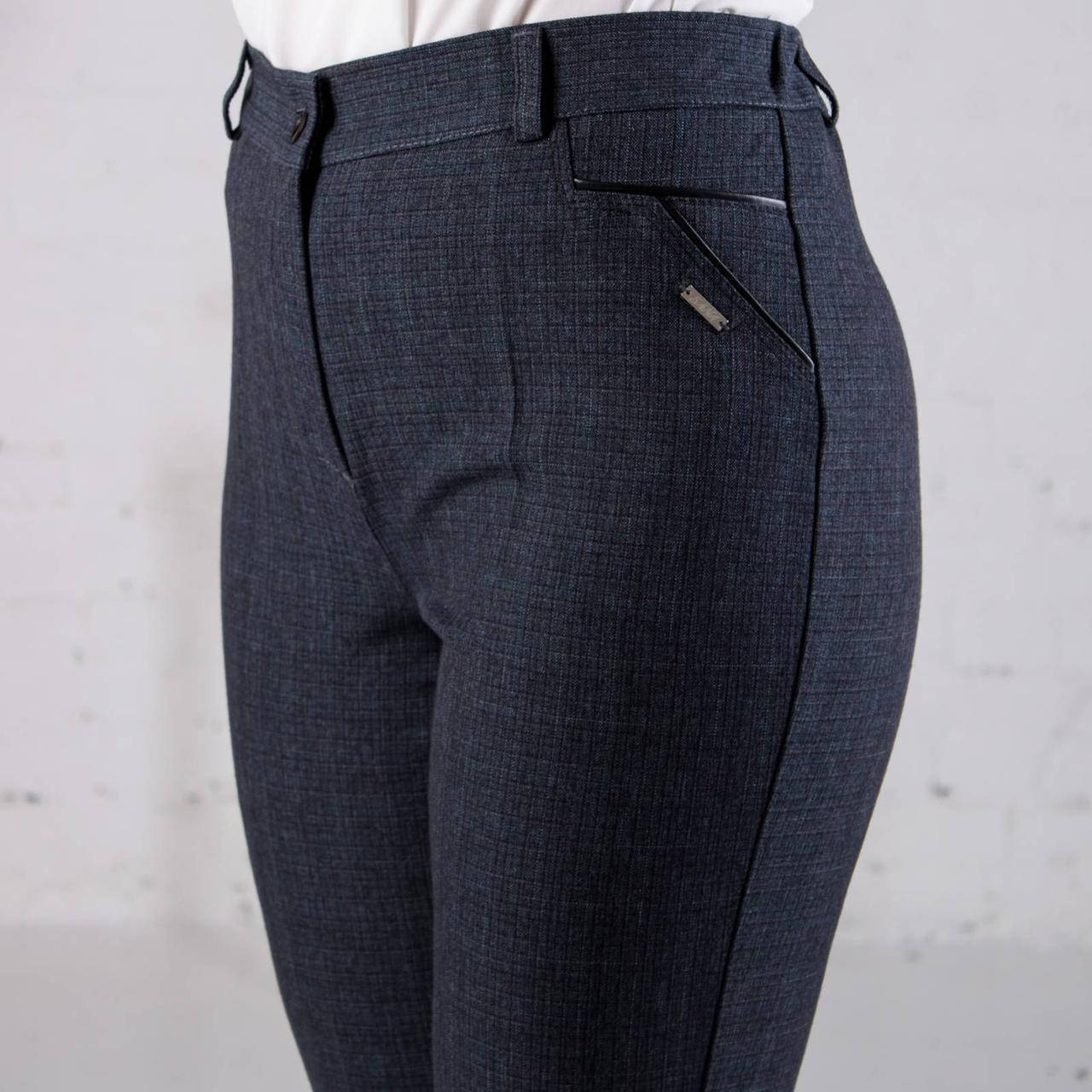 

Женские брюки Сана Медина, стрейч, костюмные, завышенные, строгие, весна-осень, 46,48,50,52,54,56,58,60 р-р Серый, 56