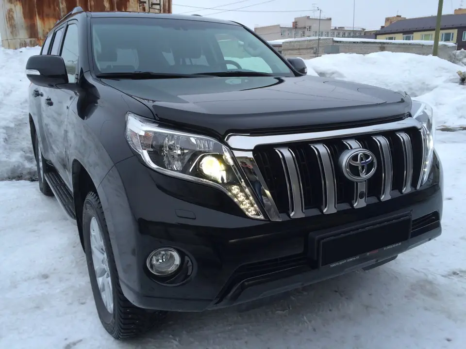 

Дефлектор капота на Toyota Land Cruiser Prado 150 2013-2017. Мухобойка на Toyota Land Cruiser Prado