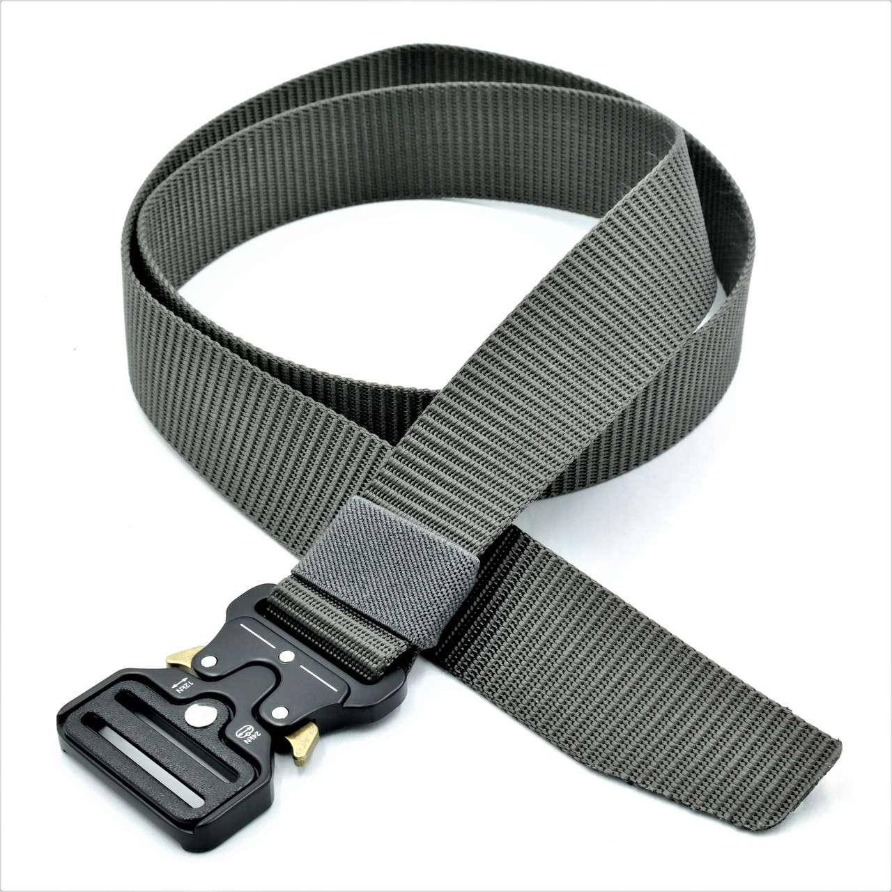 

Тактический ремень тканевый тёмно-серый SKL85-297263, Темно-серый