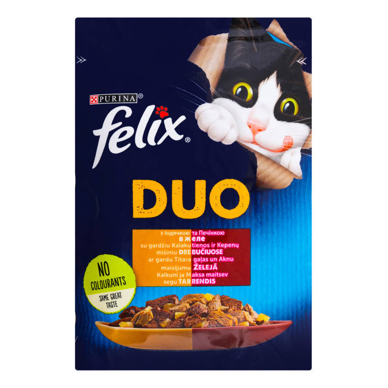 

Felix Fantastic DUO (Фелікс Фантастік ДУО), з індичкою та печінкою, 85 г