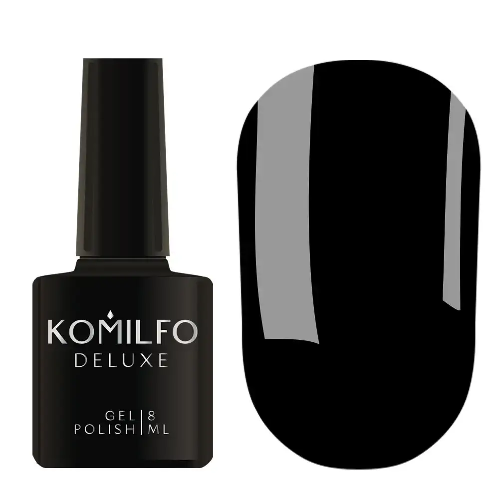 

Гель-лак Komilfo Deluxe Series №D001 (черный, эмаль), 8 мл