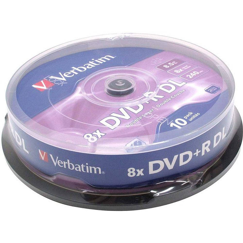 

Диски DVD+R DL 8,5 GB Verbatim DL двухслойные диски