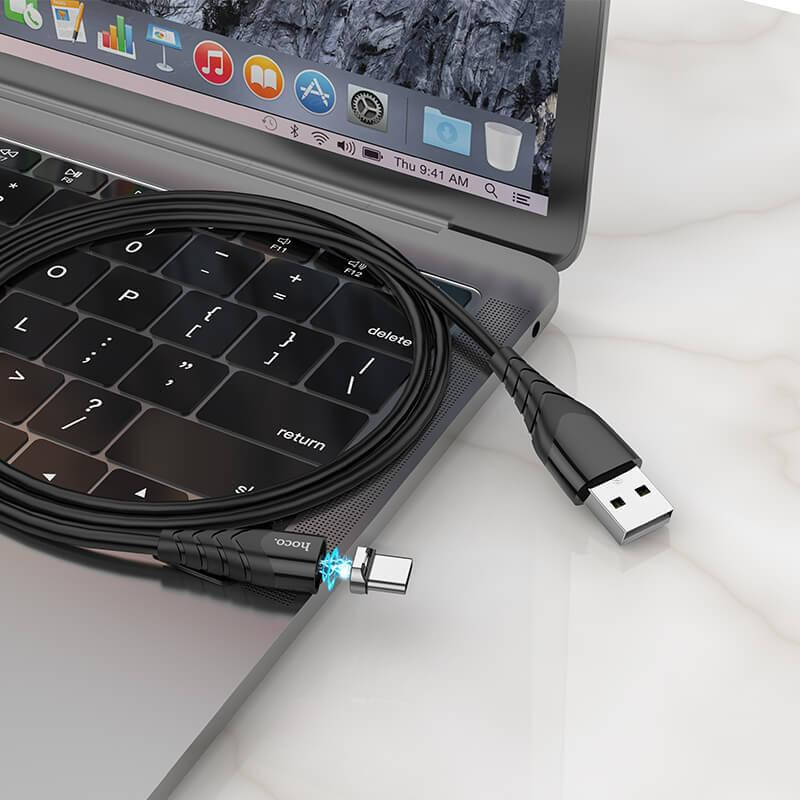 

Кабель Type-C магнитный HOCO X63 Racer magnetic charging cable, Черный