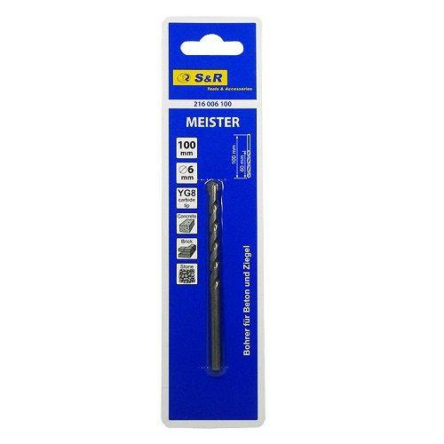 

Сверло по бетону S&R Meister 6x100 мм 216006100