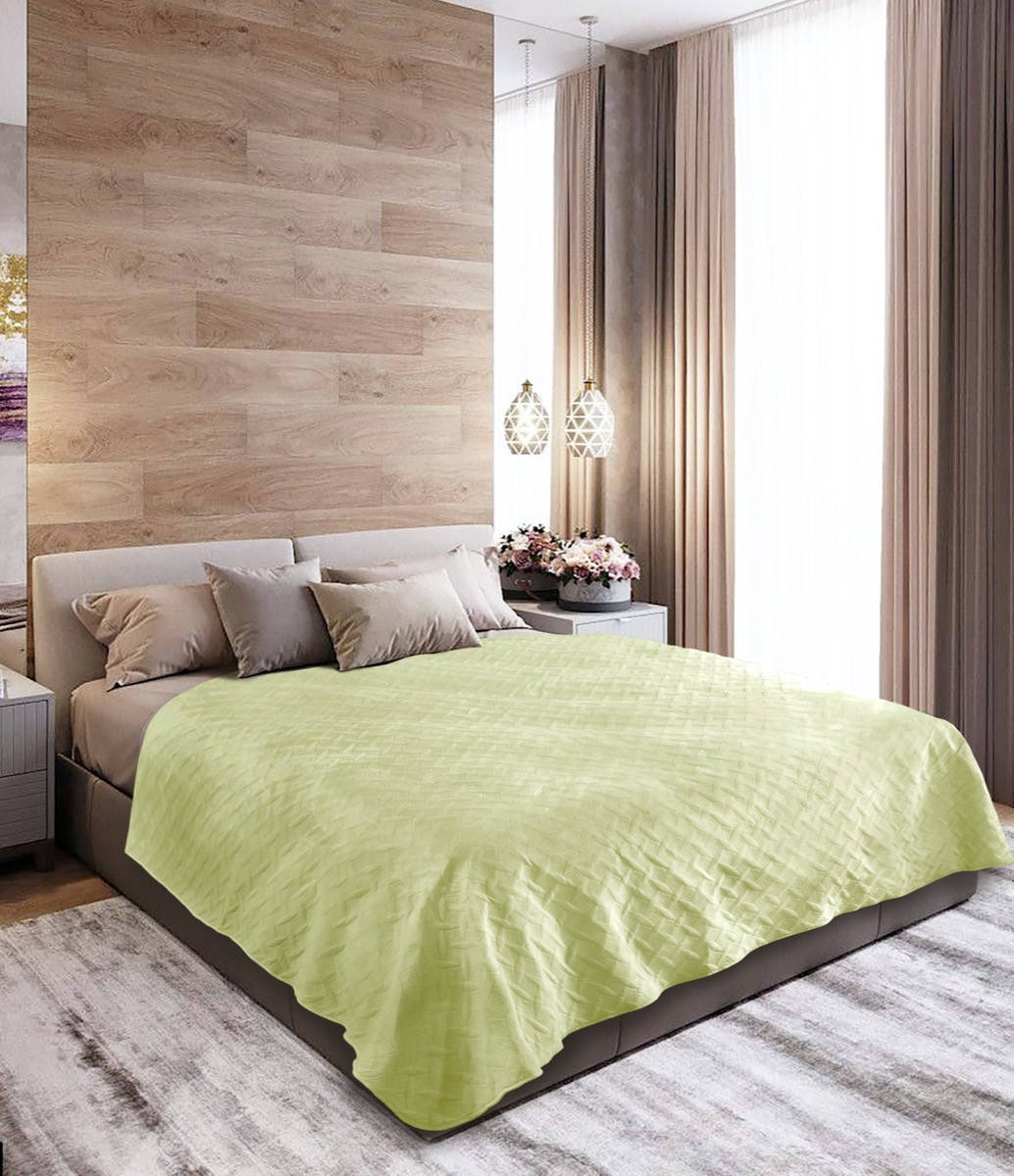 

Покрывало ТЕП "VELURE" 180*240 см салатовый/ромб