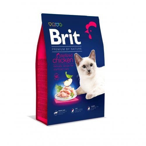 

Сухой корм для стерилизованных котов Brit Premium by Nature Cat Sterilised с курицей 1,5 кг