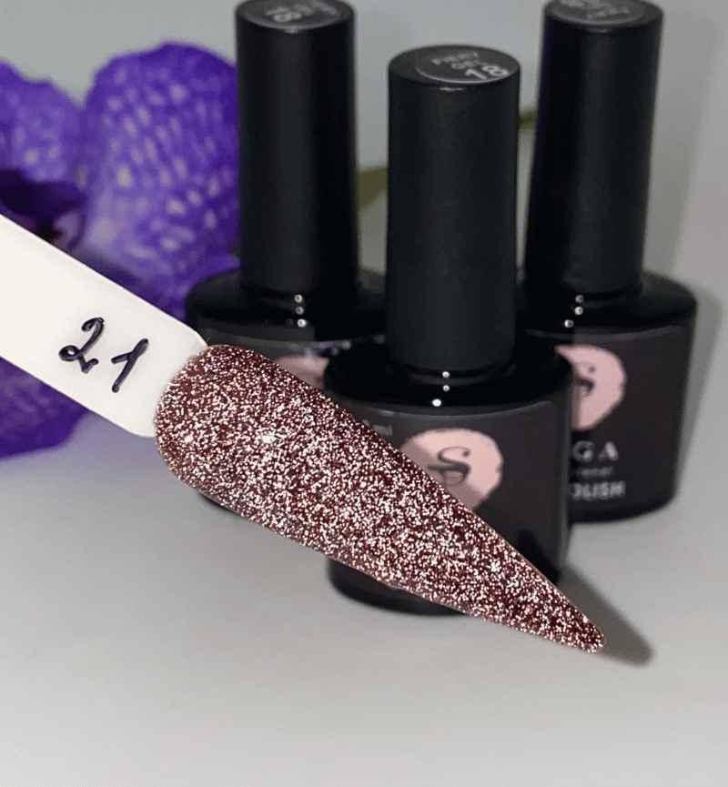 

Светоотражающий гель-лак Saga Fiery 21, 8 мл