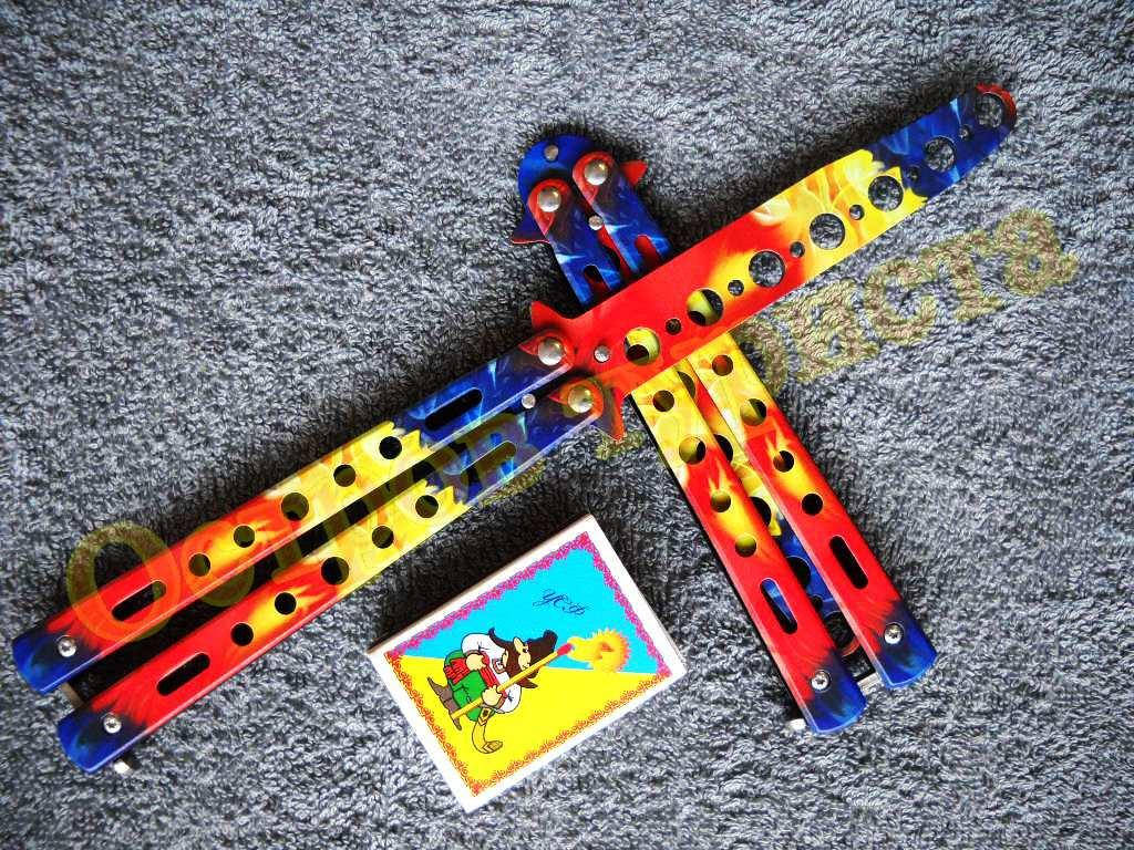 

Нож бабочка не острый тренировочный мраморный градиент CS:GO