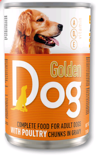 

Корм для собак с птицей в соусе Golden Dog 415 г Венгрия 5999884350002