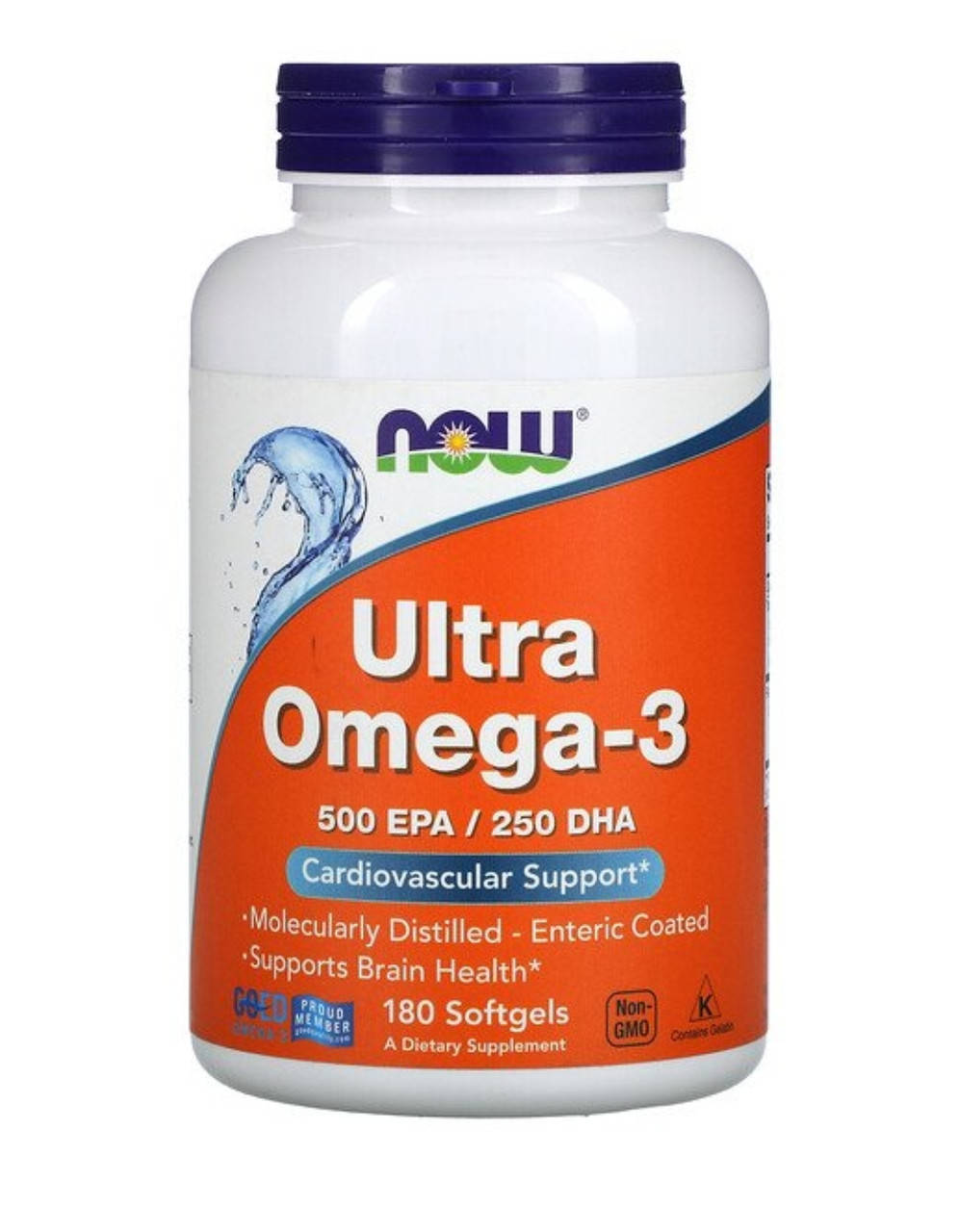 

Омега-3 Ультра , Now Foods, 180 желатинових капсул