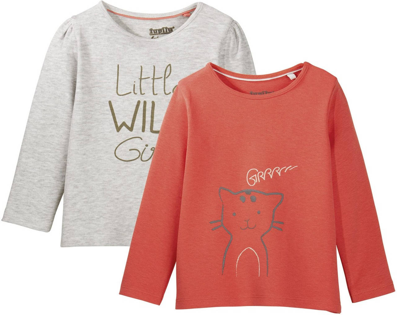 

Комплект лонгсливов, реглан Lupilu, 62/68 (2 - 6 мес) футболки с длинными рукавами, 2 шт.