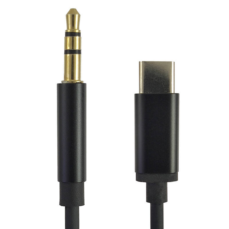 

Кабель Type-C - Mini Jack 3.5 mm 1 метр переходник папа папа, Черный
