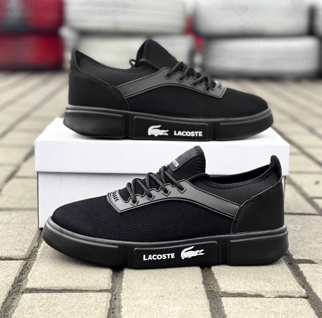 

Мужские черные кроссовки Lacoste 42, Черный