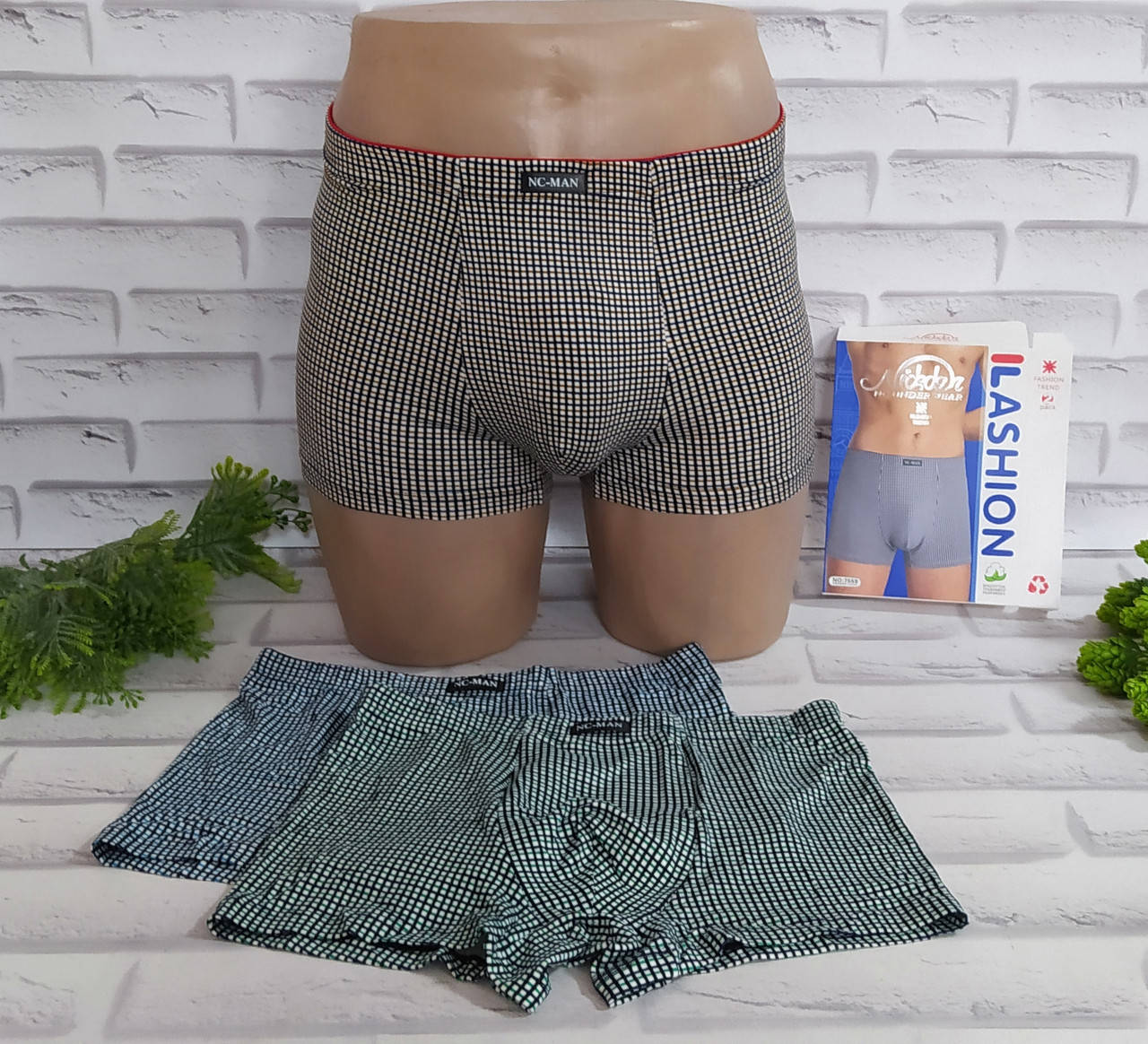 

Трусы мужские 2XL (50-52 раз) боксеры хлопок NC-MAN (7559), Разные цвета