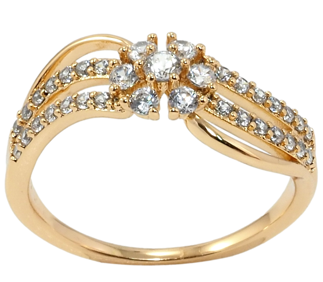 

Кольцо Xuping Позолота 18K "Кристальный цветок" р.16,17,17.5,18.5,19,20