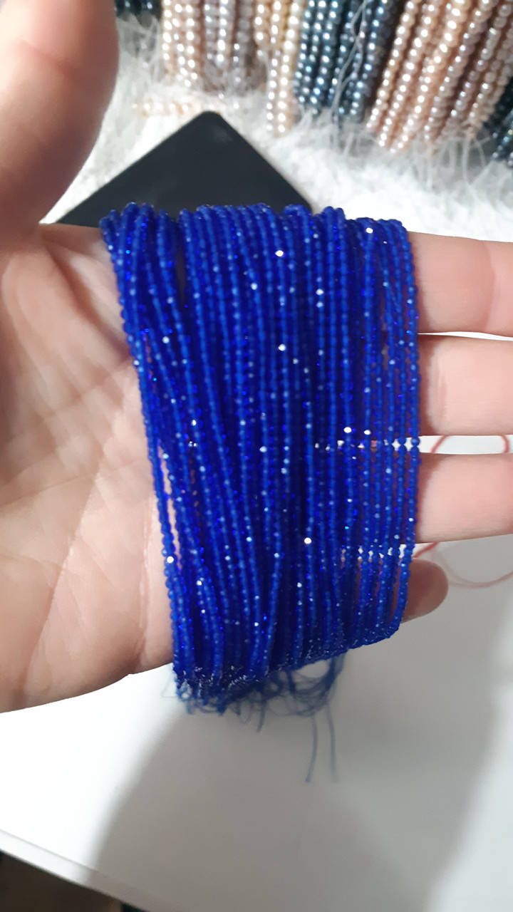 

Бусины стекло граненный шарик d-2мм