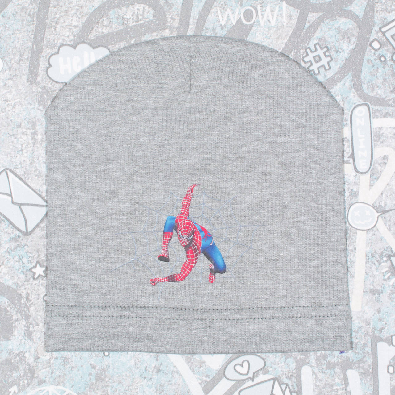 

Детская Шапка для Мальчика - Человек Паук Одинарная серый 48-52, Разные цвета