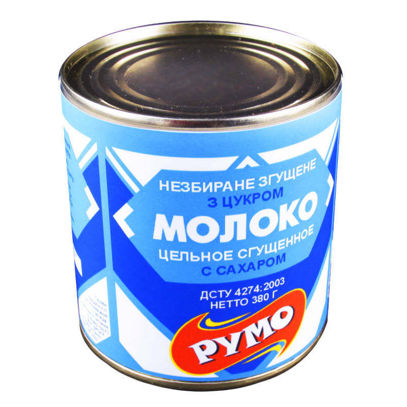 

Молоко цельное сгущенное РУМО