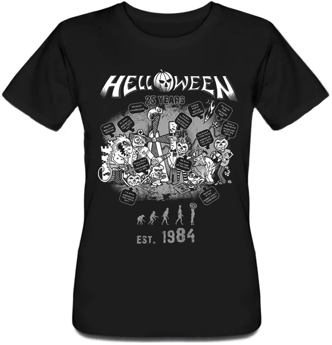 

Женская футболка Helloween - Est. 1984 S, Черный