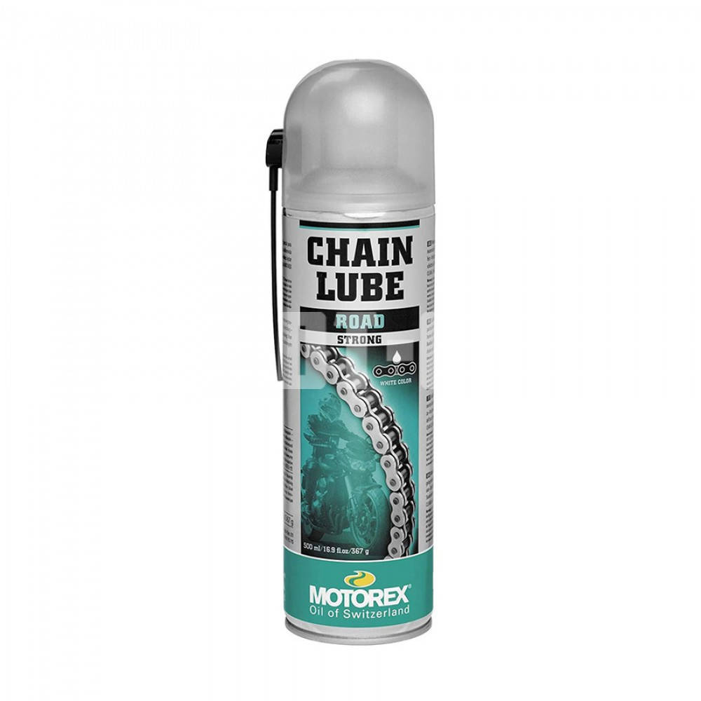 

Смазка для цепи мотоцикла Motorex Chain Lube Road Strong (500мл) White, Белый