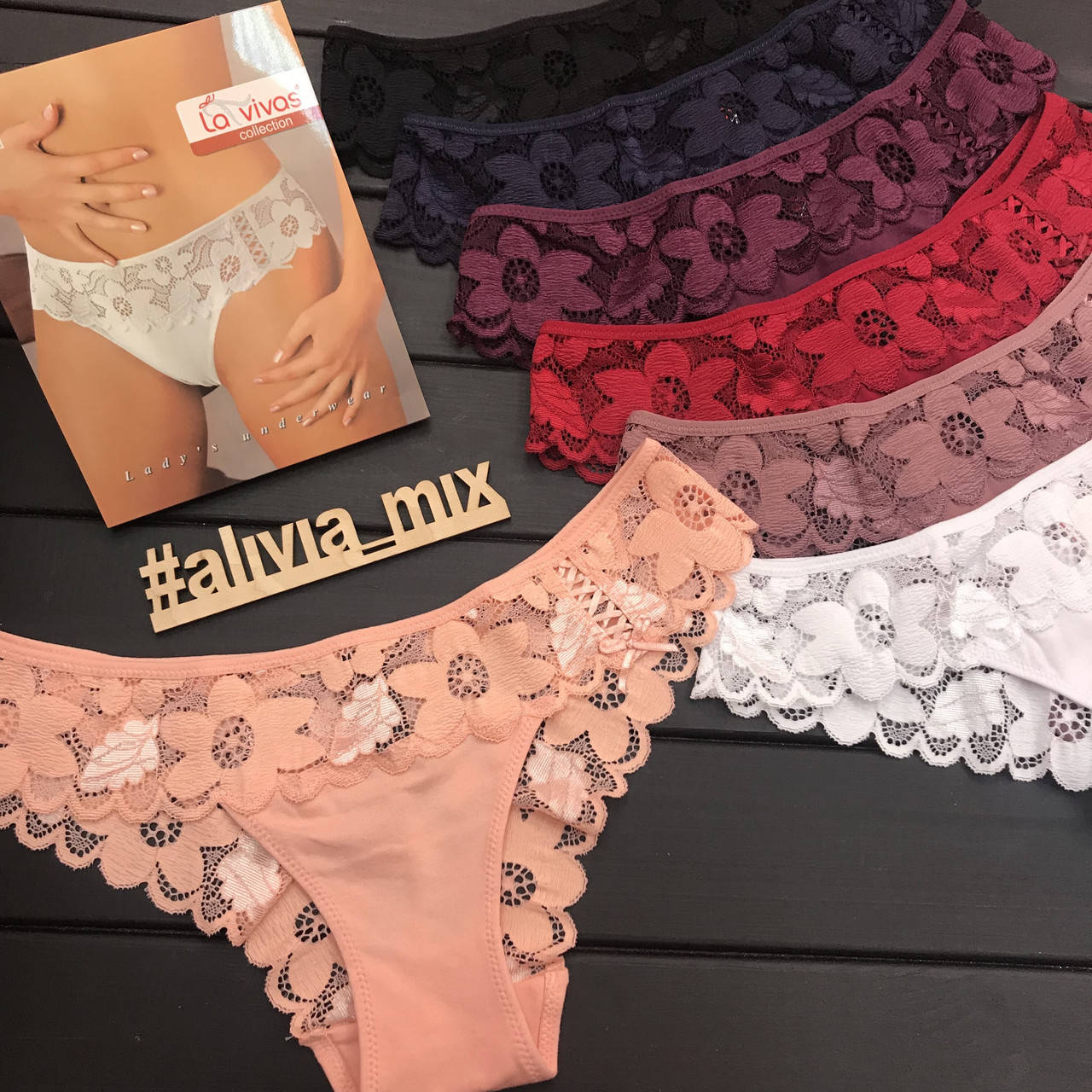 

Трусики от La vivas ромашка 60378 XL, Пыльная роза