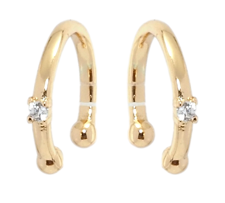 

Серьги Xuping Позолота 18K каффы "Кольцо с цирконием"