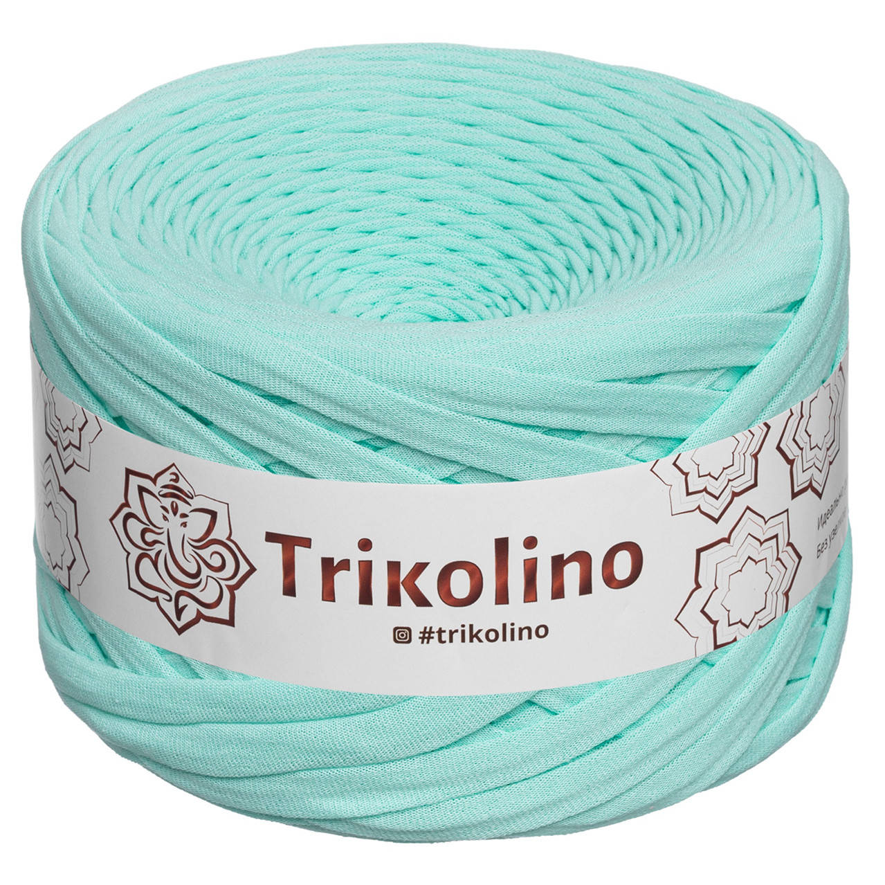 

Trikolino (Триколино) 7-9 мм 100 м мята Трикотажная пряжа, нитки для вязания.