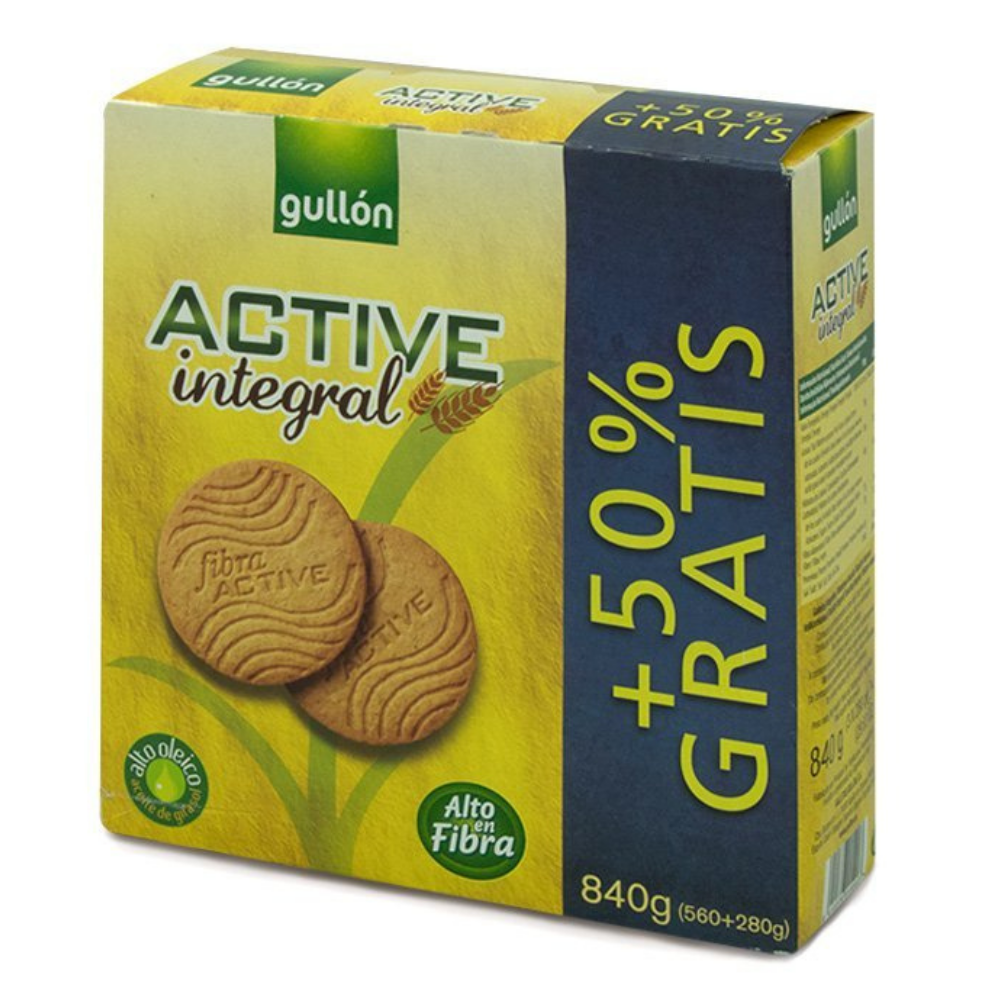 

Печенье GULLON Active Integral из цельнозерновых злаков, 840г, 10 шт/ящ