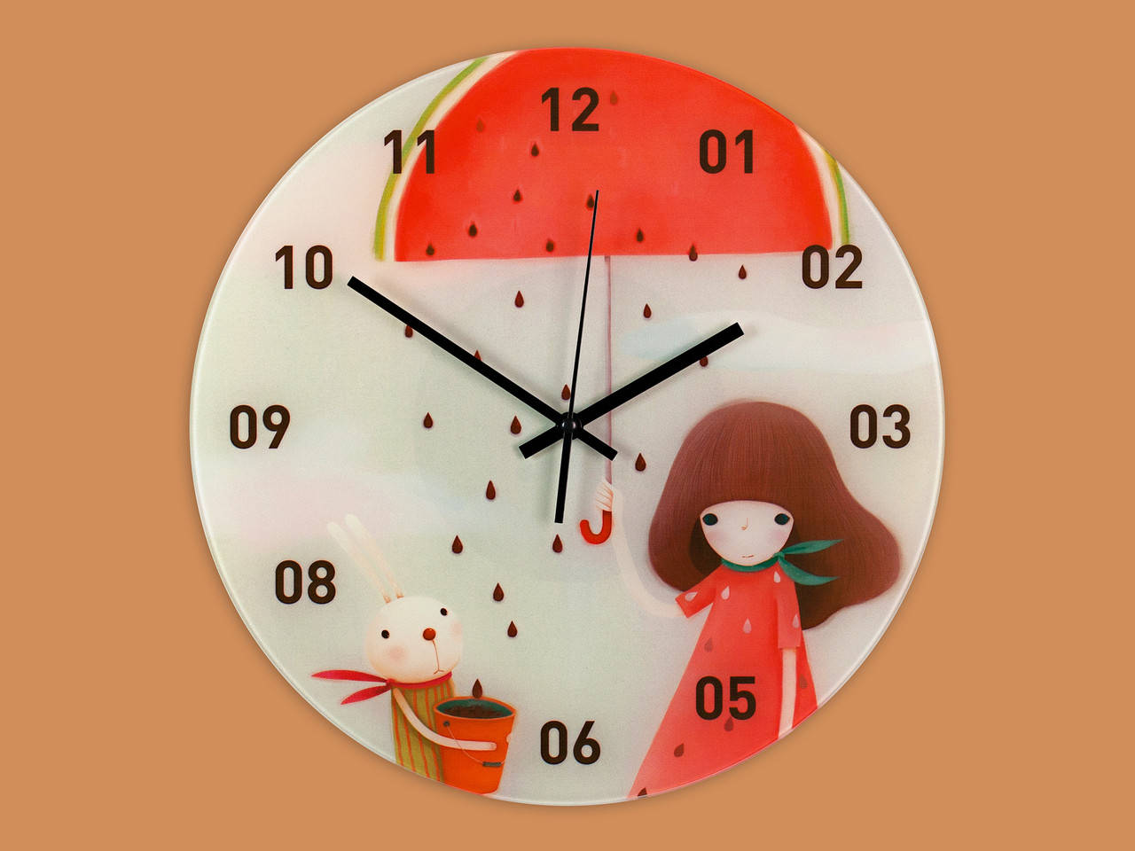 

Часы настенные Вьерронд Арбузный дождь 35х35х4 см Стекло (16308)