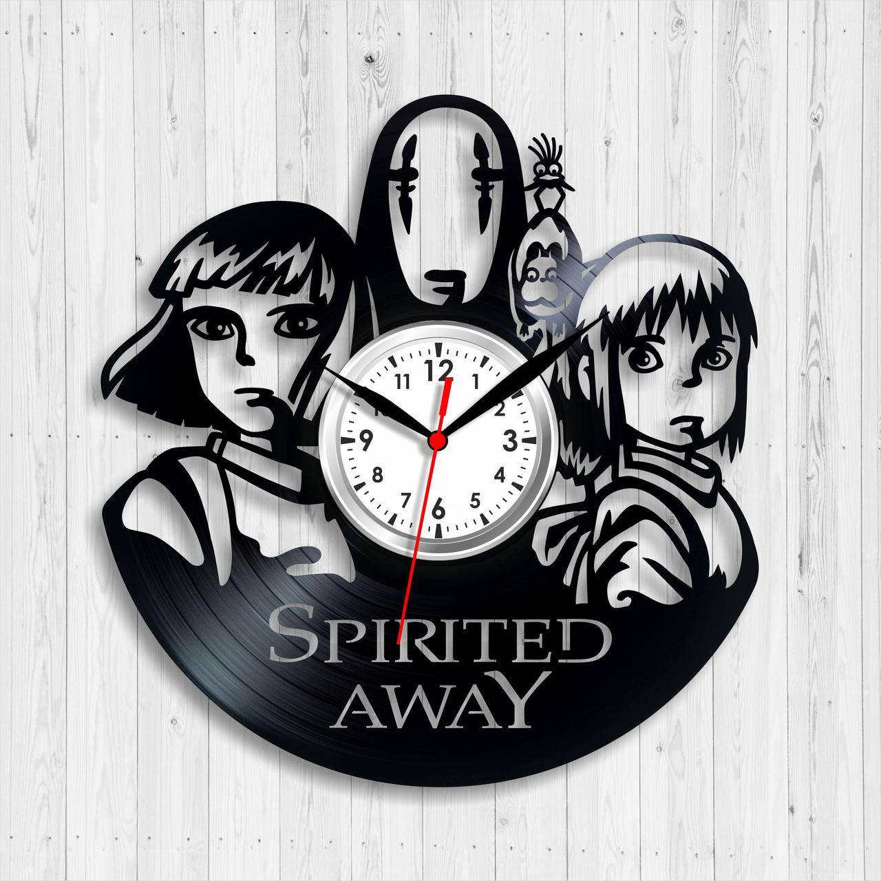 

Унесенные призраками Аниме Виниловые часы Spirited Away часы Часы в цвете серебра Часы для подростков 300 мм