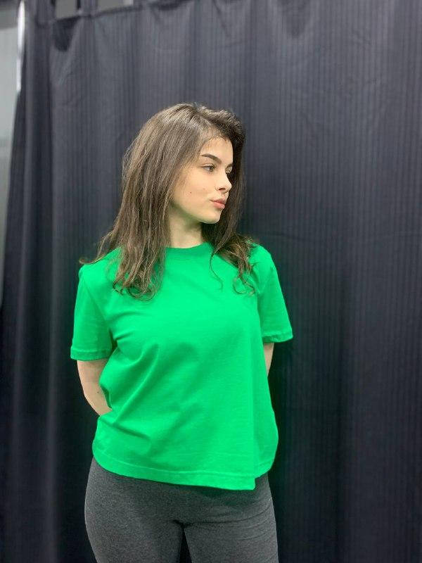 

Женские футболки и майки Футболка женская цвет зелений размер S-XL тренд, Фуксия