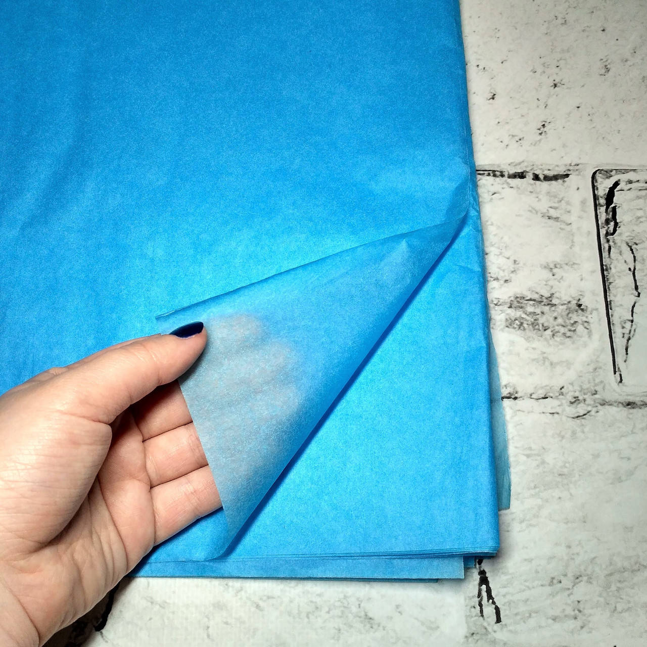 

Бумага тишью 75х50 см, 10 листов, голубая