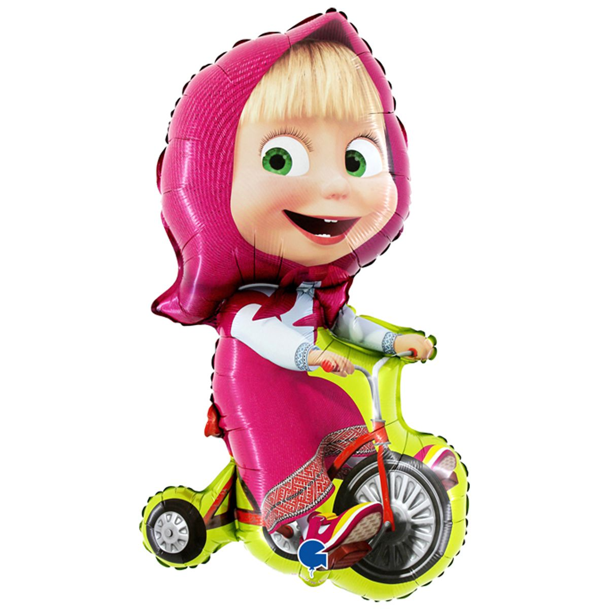 

Фольгированный шарик Grabo (110х75 см) Маша на велосипеде, Разные цвета
