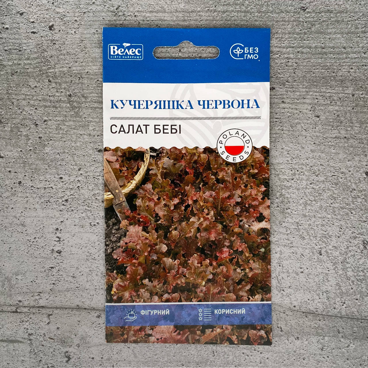 

Салат беби Кудряшка красная 1 г семена пакетированные Велес