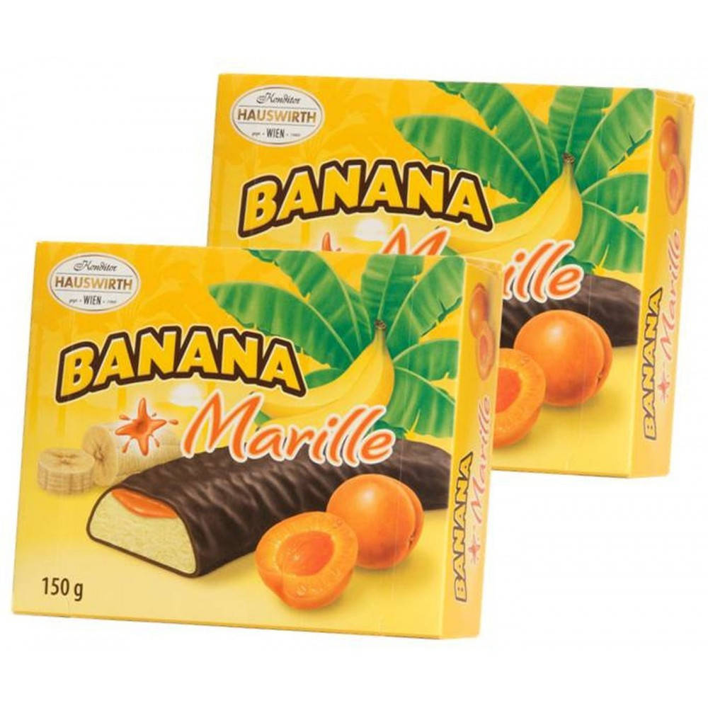

Конфеты шоколадные Banana Marille (Банановое суфле с абрикосом) Hauswirth Австрия 150г