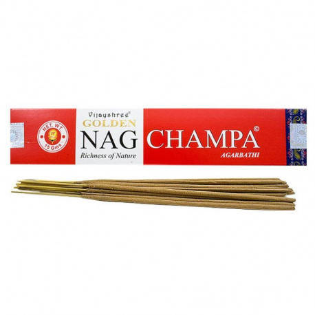 

Пахощі Vijayashree Golden Nag Champa 15г, Аромапалочки масальные Благовоние пыльцовое Голден Наг Чампа,