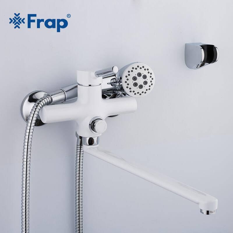 

Смеситель для ванны Frap F2244-8 с длинным изливом, Белый